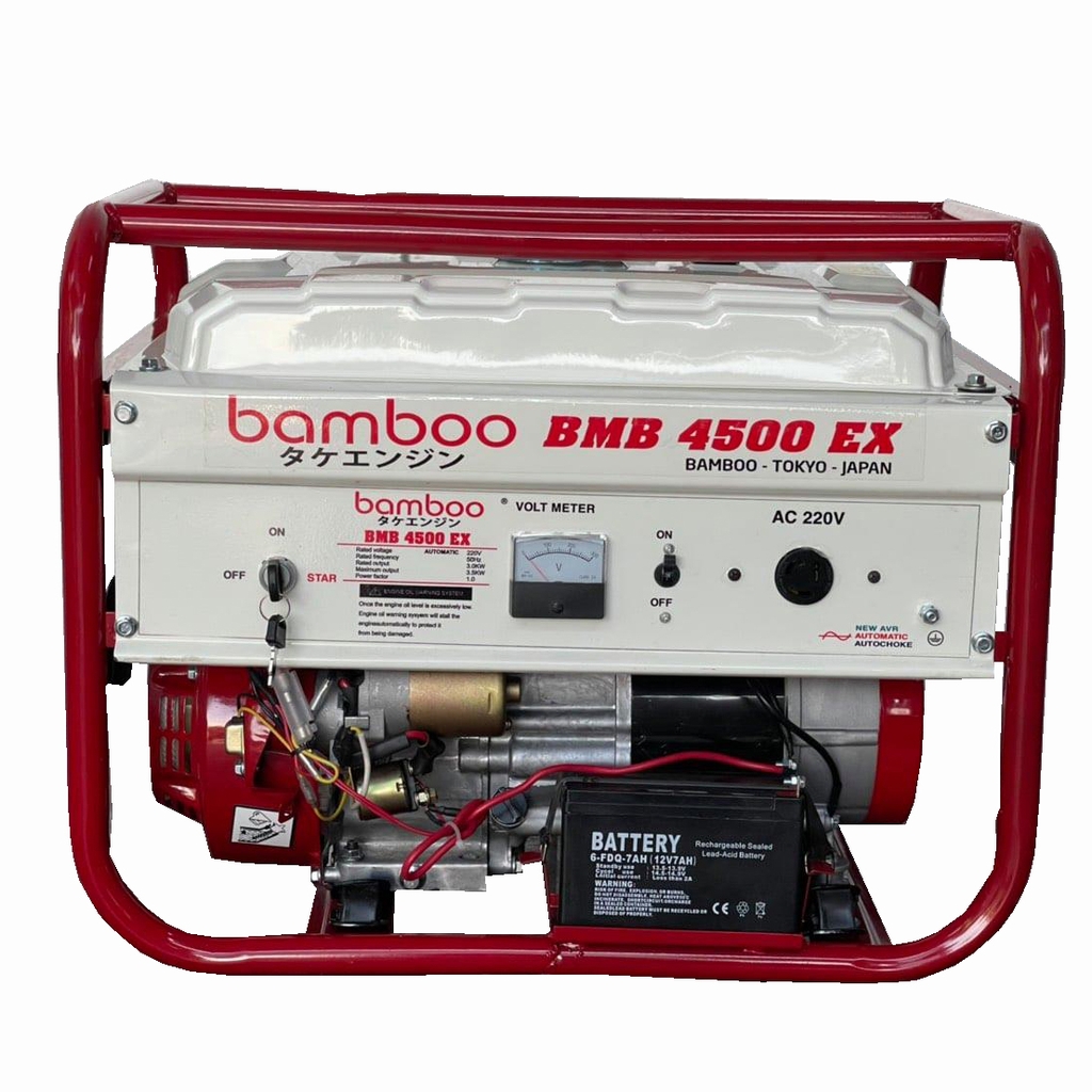 Máy Phát Điện Chạy Xăng Bamboo 3.5Kw BMB 4500EX Đề