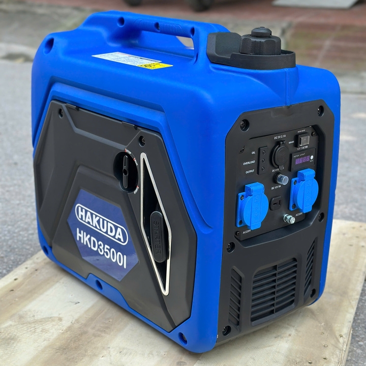 Máy phát điện chạy xăng biến tần HAKUDA 3.5KW HKD3500I siêu cách âm