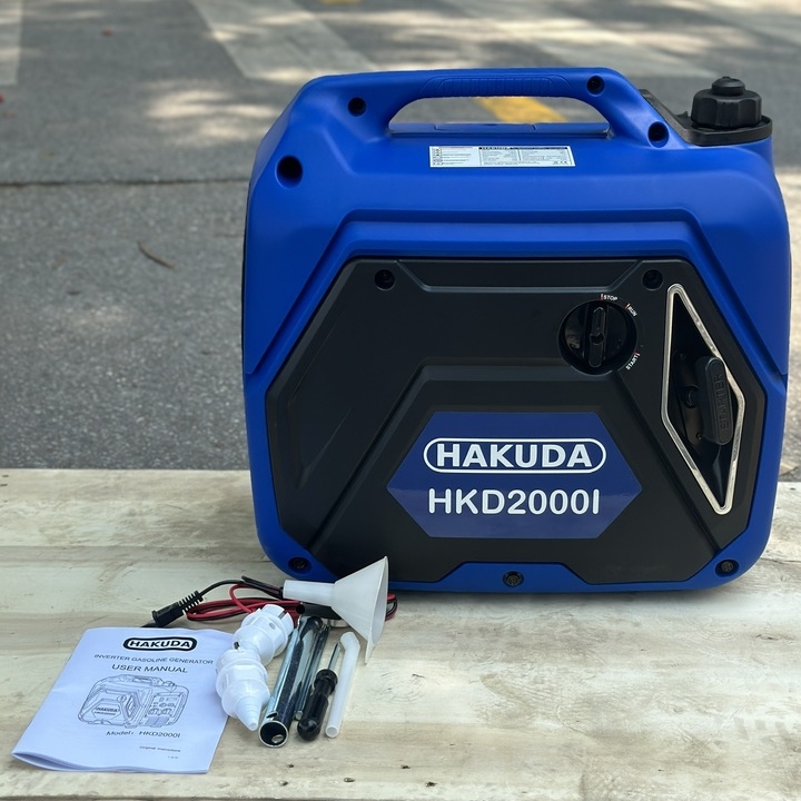 Máy phát điện chạy xăng biến tần 2KW HAKUDA HKD2000I siêu cách âm
