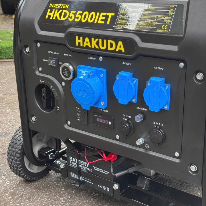 Máy phát điện động cơ xăng inverter HAKUDA 5KW HKD5500IET