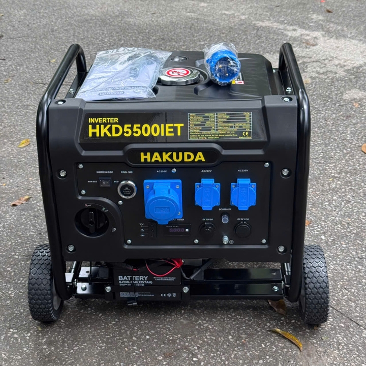 Máy phát điện chạy xăng biến tần HAKUDA 5KW HKD5500IET inverter