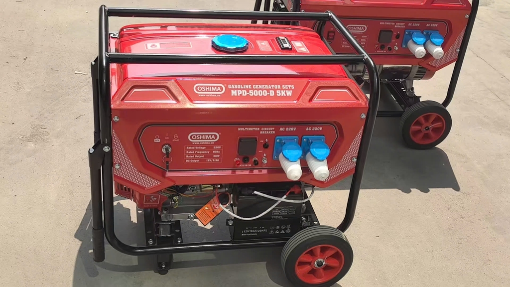 Máy phát điện chạy xăng OSHIMA MPD5000D 5KW có đề