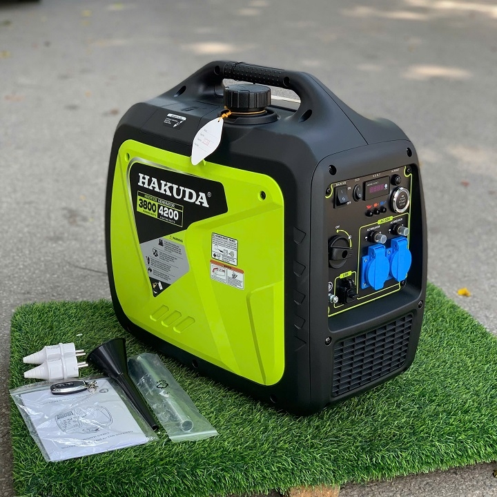 Máy phát điện chạy xăng inverter biến tần 4KW HAKUDA HKD4200IEPRO đề siêu êm