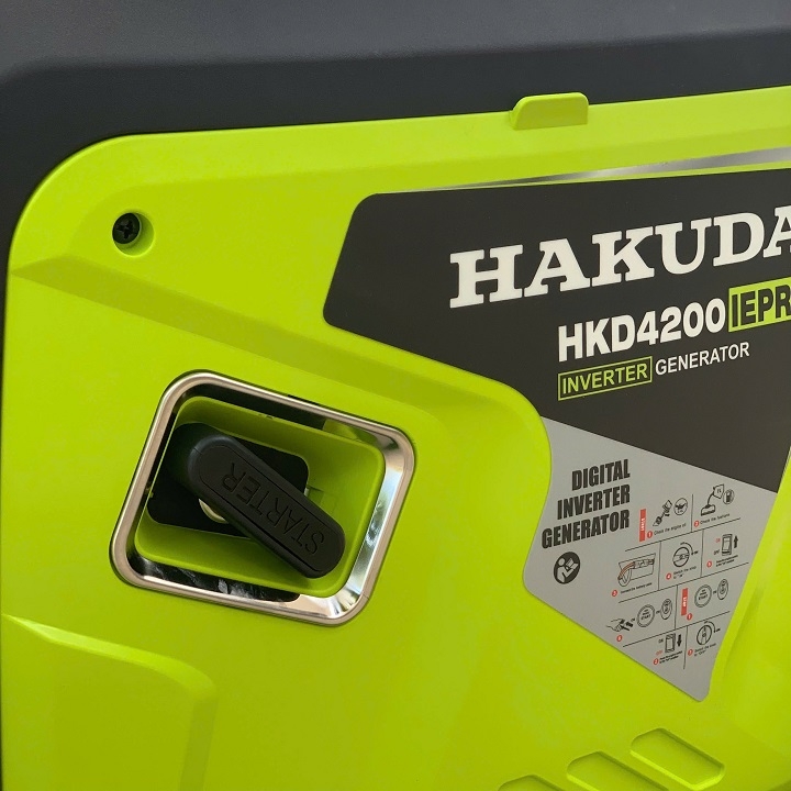 Máy phát điện chạy xăng 4.2KW Hakuda Inverter HKD4200IEPRO có đề