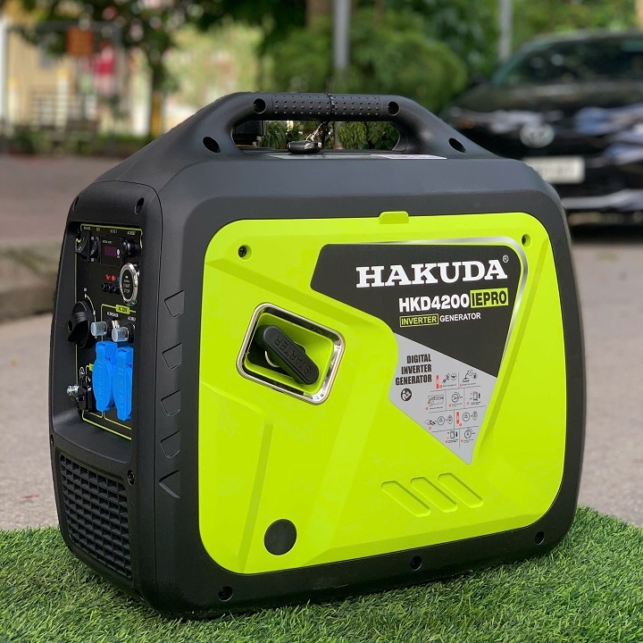 Máy phát điện chạy xăng inverter biến tần 4KW HAKUDA HKD4200IEPRO đề siêu êm