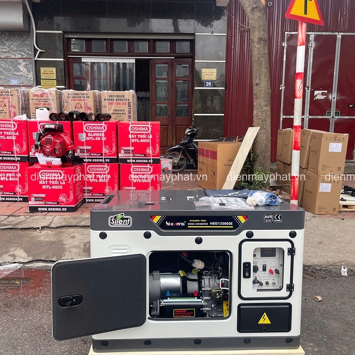 Máy phát điện chạy dầu chống ồn HI-EARNS 10KW HEG15000SE