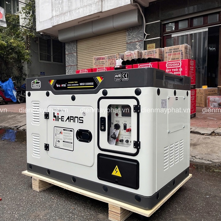Máy phát điện chạy dầu chống ồn HI-EARNS 10KW HEG15000SE