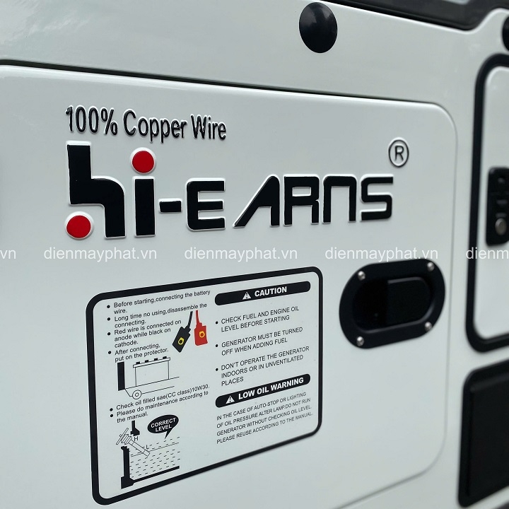 Máy phát điện diesel HI-EARNS 9KW HEG12000SE cách âm