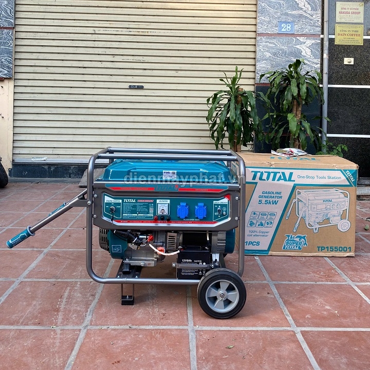 Máy phát điện động cơ xăng TOTAL TP155001 5.5kW
