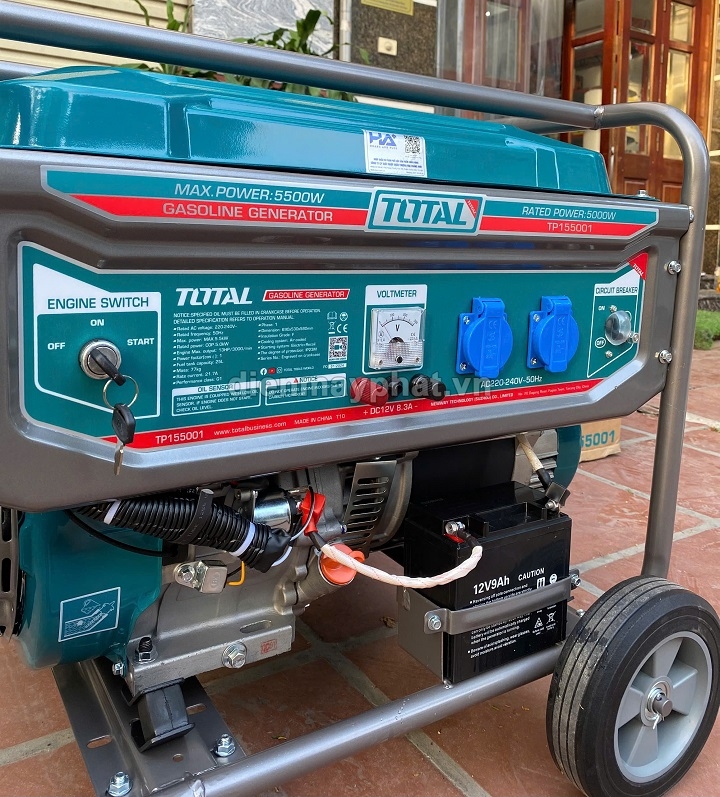 Máy phát điện động cơ xăng TOTAL TP155001 5.5kW