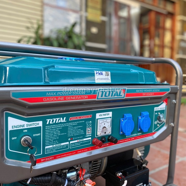 Máy phát điện động cơ xăng TOTAL TP155001 5.5kW