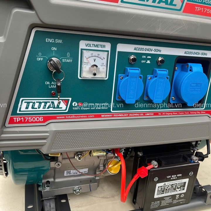 Máy phát điện động cơ xăng TOTAL TP175006 7.5kW