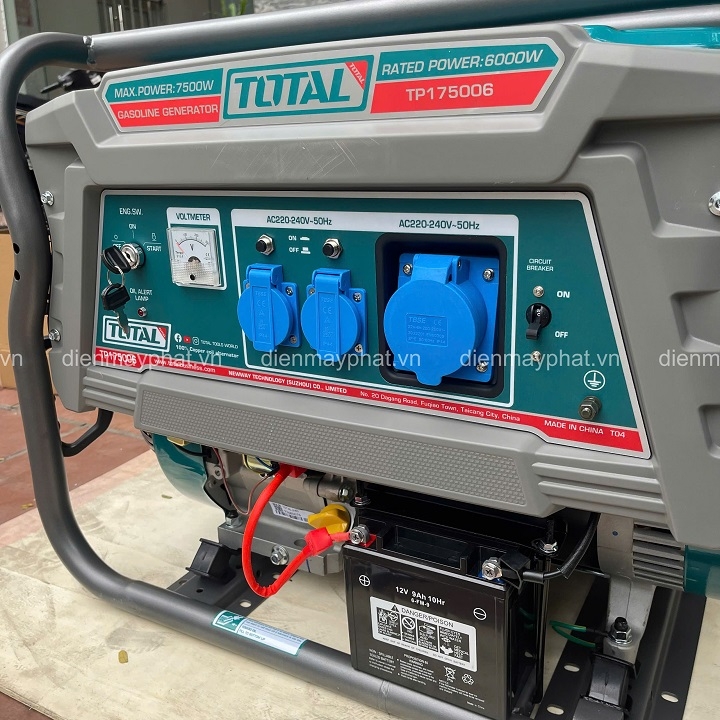 Máy phát điện động cơ xăng TOTAL TP175006 7.5kW