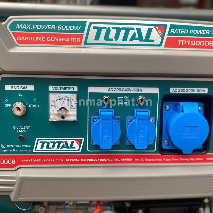 Máy phát điện động cơ xăng TOTAL TP190006 9kW