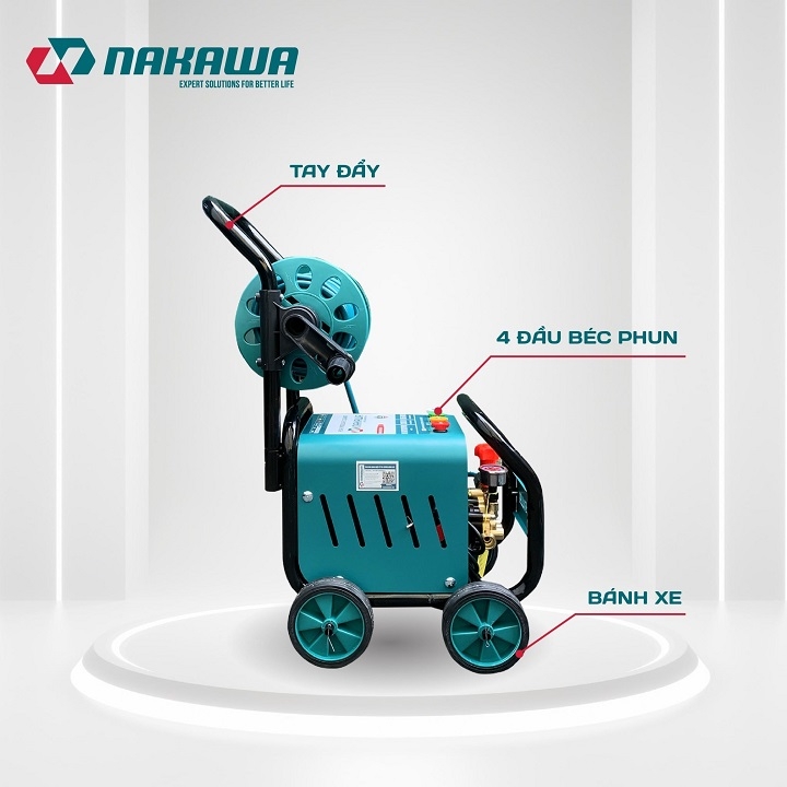 Máy phun áp lực cao NAKAWA 3100W NK-CW31PRO rulo cuộn