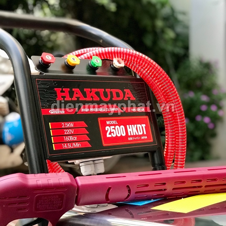 Máy rửa xe cao áp HAKUDA 2.5KW 2500 HKDT chuyên nghiệp piston sứ