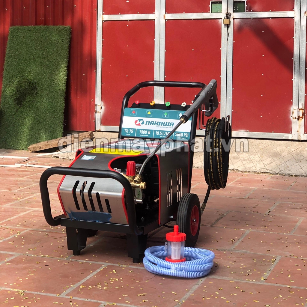 Máy rửa xe cao áp NAKAWA 7.5KW 3500 PSI 3 pha TX-75 (piston sứ)