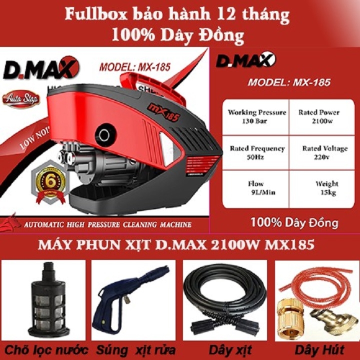 Máy Rửa Xe Dmax 2500W MX-185