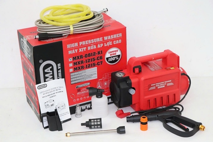 Máy xịt rửa Oshima MXR-0812-K1 2.5kW Đỏ Điện 1 pha