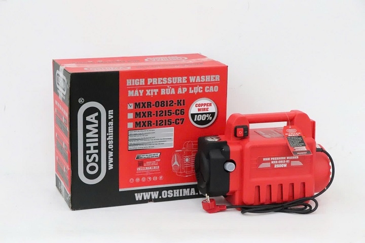 Máy xịt rửa Oshima MXR-0812-K1 2.5kW Đỏ Điện 1 pha