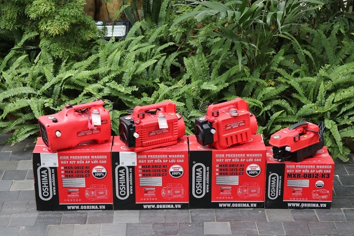 Máy xịt rửa Oshima MXR-1215-C7 2.8kW Đỏ Điện 1 pha