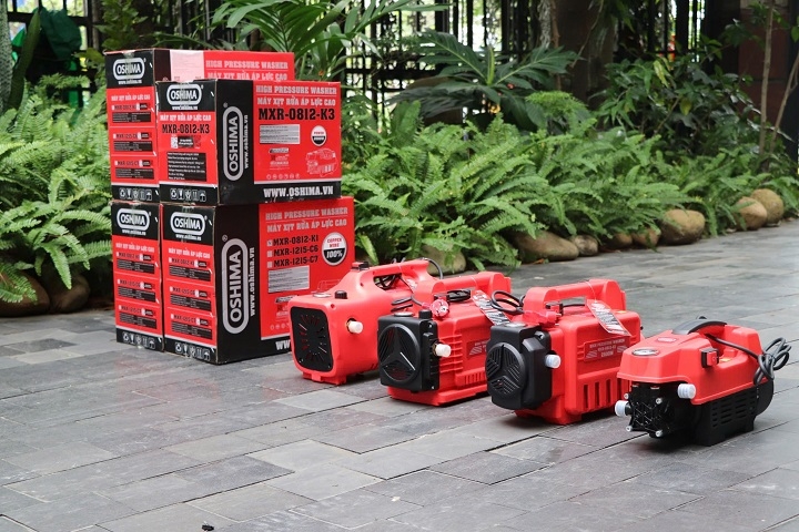 Máy xịt rửa Oshima MXR-1215-C6 2.8kW Đỏ Điện 1 pha