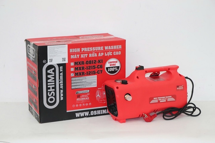 Máy xịt rửa Oshima MXR-1215-C7 2.8kW Đỏ Điện 1 pha