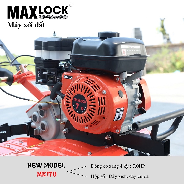 Máy xới đất chạy xăng MAXLOCK 6.5HP MK170
