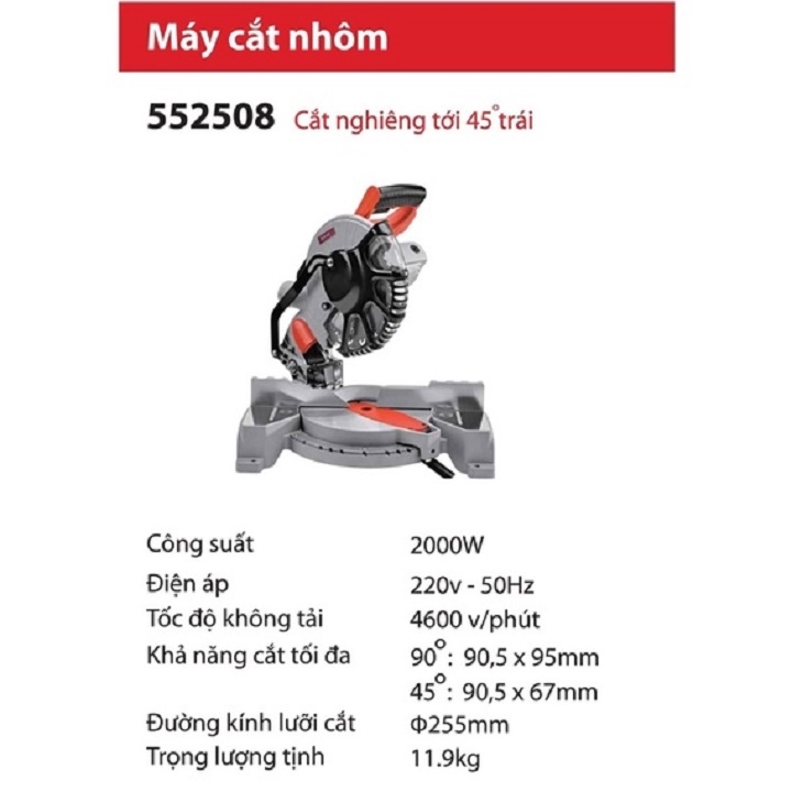 Máy cắt nhôm Sencan 2000W 552508