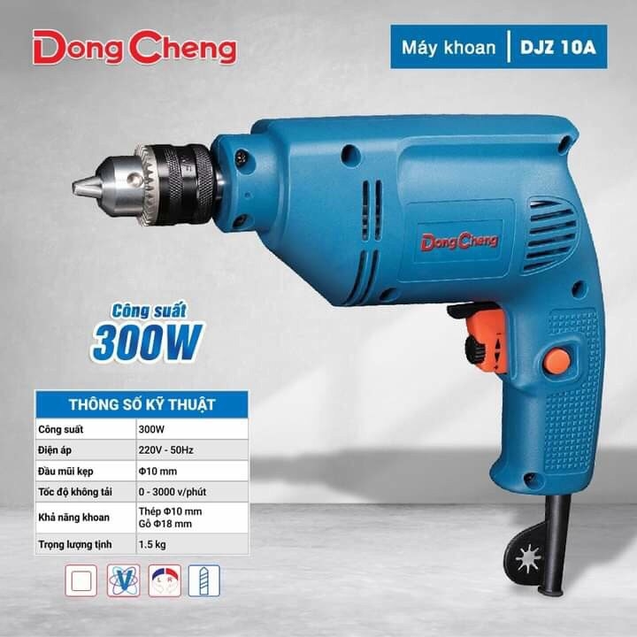 Máy khoan DONGCHENG 300W DJZ10A