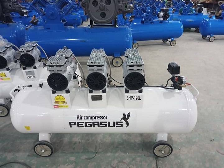 Máy Nén Khí Không Dầu Pegasus 3HP 70L TM-OF750x3-70L