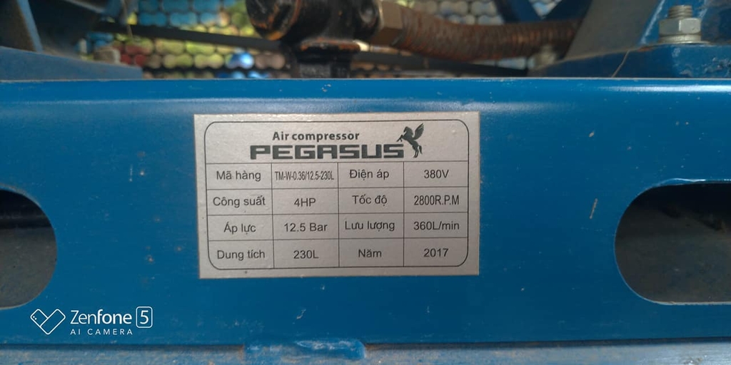 Máy Nén Khí Dây Đai Pegasus 4HP 230L TM-W-0.36/12.5-230L 3 Pha