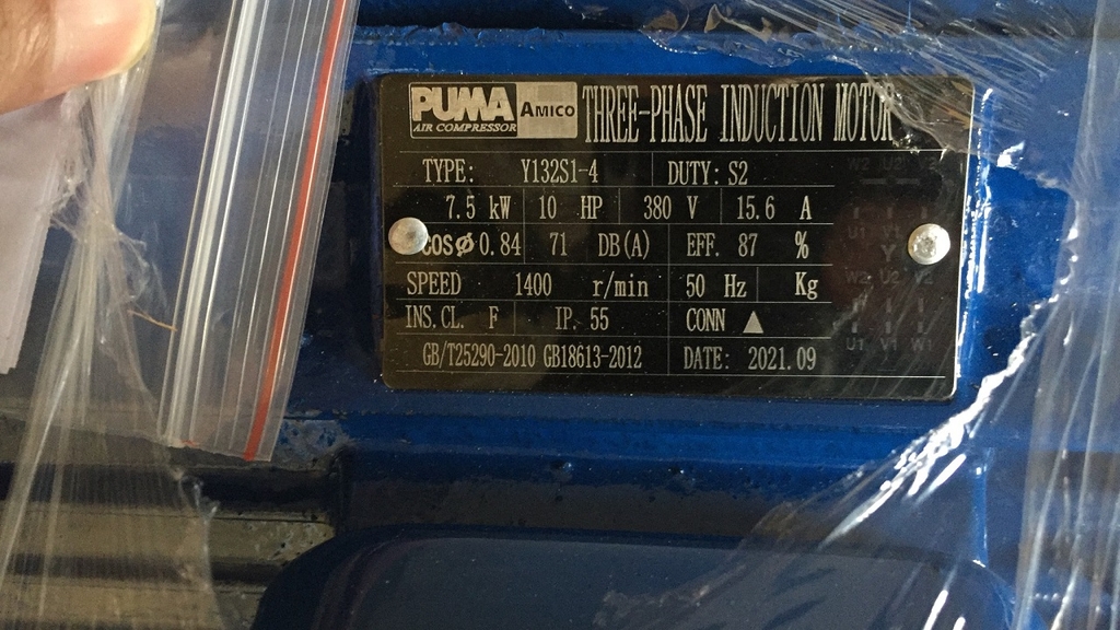 Máy Nén Khí Puma Amico 10HP 500L V-1.05/12.5 3Pha