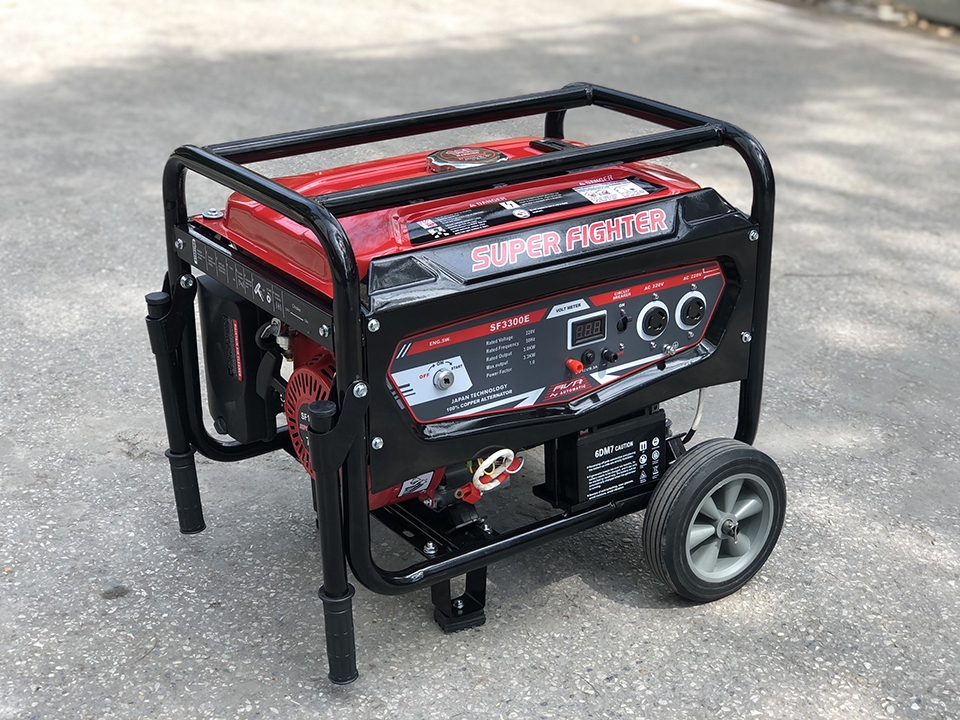 Máy phát điện chạy xăng SUPER FIGHTER 3KW SF3300E đề