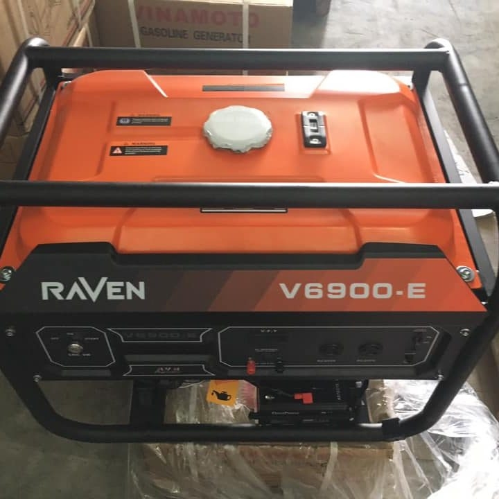 Máy Phát Điện Chạy Xăng Raven 5Kw V6900-E Đề