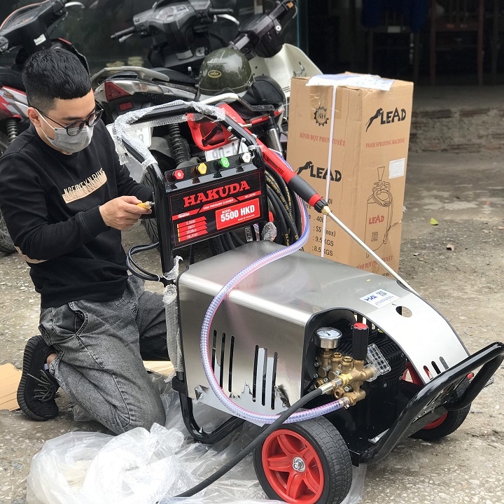 Máy rửa xe cao áp HAKUDA 5.5KW 5500 HKD piston sứ
