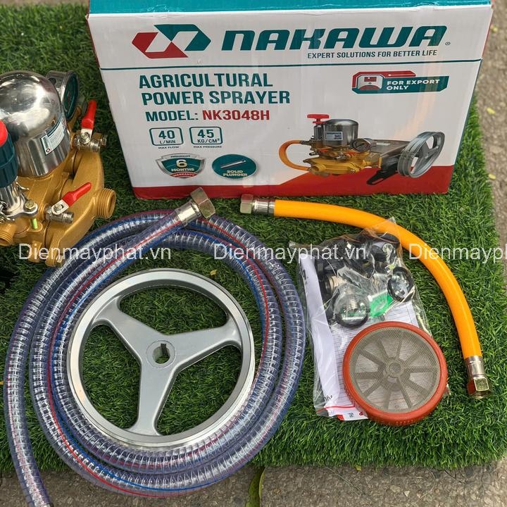 Đầu Phun Thuốc Trừ Sâu Áp Lực Cao NAKAWA 5HP NK-3048