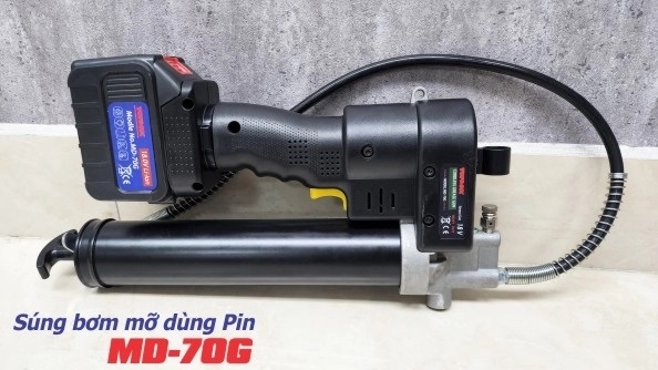 Súng bơm mỡ cầm tay dùng pin 18V TOPMAX MD-70G