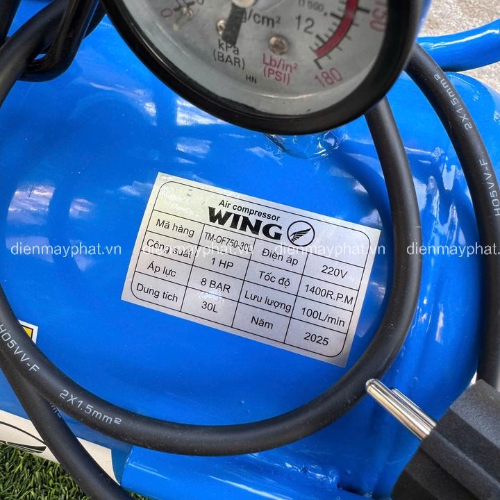 Máy nén khí không dầu WING 1HP 30L TM-OF750-30L