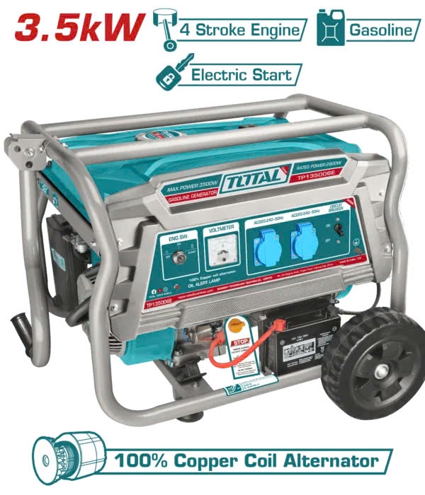 Máy phát điện động cơ xăng TOTAL TP135006E 3.5kW