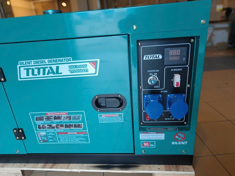 Máy phát điện động cơ dầu TOTAL TP265001 6.5kW