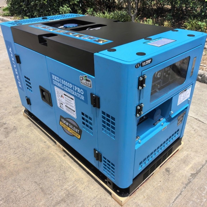 Máy phát điện chạy dầu HAKUDA HKD15000P1 PRO 15KW siêu cách âm