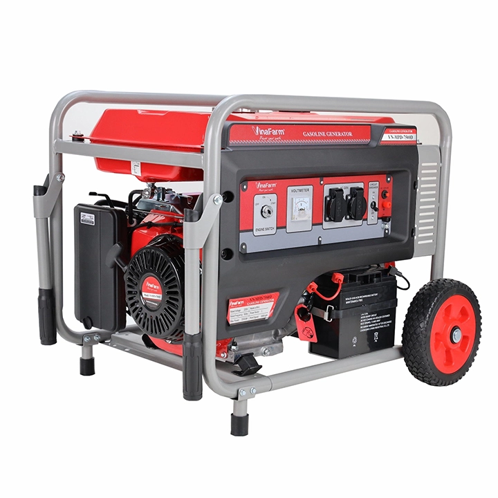 Máy phát điện chạy xăng VINAFARM 5KW VN-MPD-7500D đề