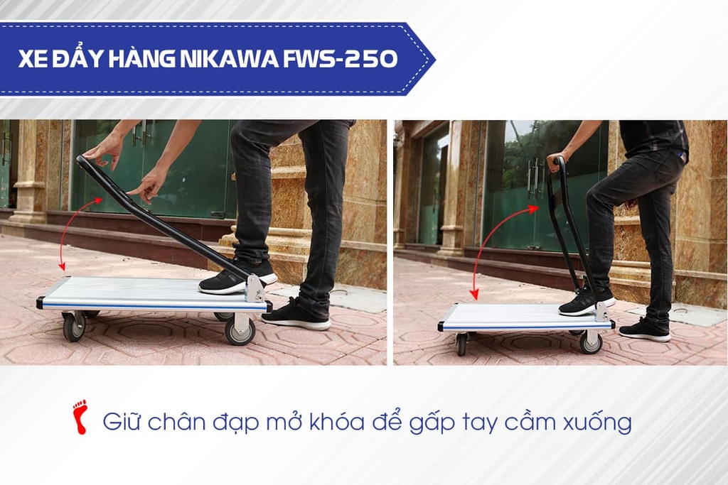 Xe Đẩy Hàng Nhôm Nikawa FWS 250