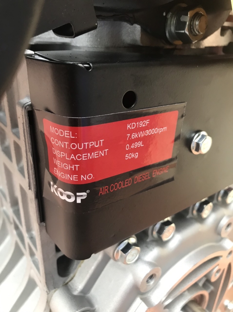 Động cơ chạy dầu diesel KOOP 10.3HP KD192F