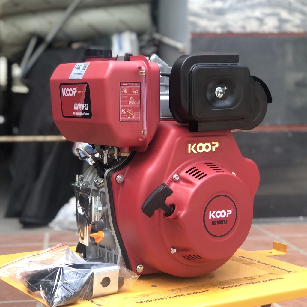 Máy nổ chạy dầu KOOP 9HP KD188FAE có đề
