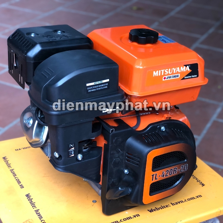 Máy nổ chạy xăng MITSUYAMA 16HP tua chậm TL-420R-2D đề