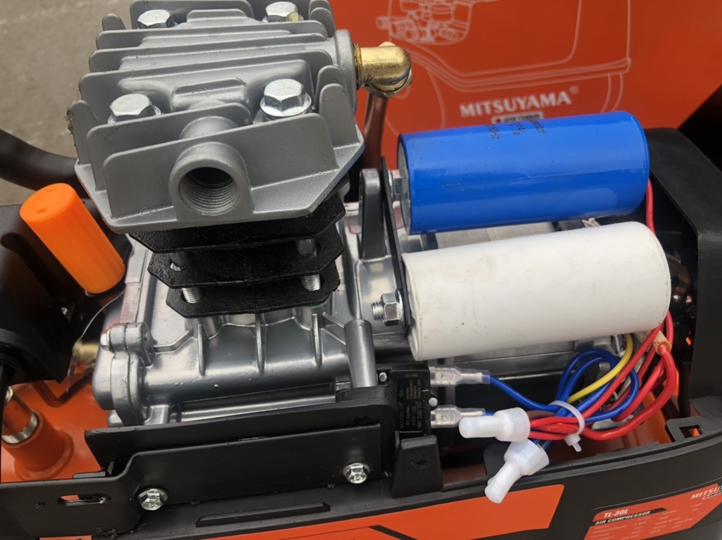 Máy nén khí có dầu 2 tụ MITSUYAMA 3.5HP TL-30L2T lên hơi nhanh