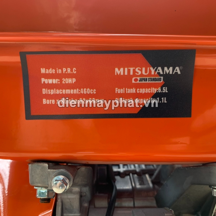 Máy nổ chạy xăng MITSUYAMA 20Hp TL-490R-D có đề