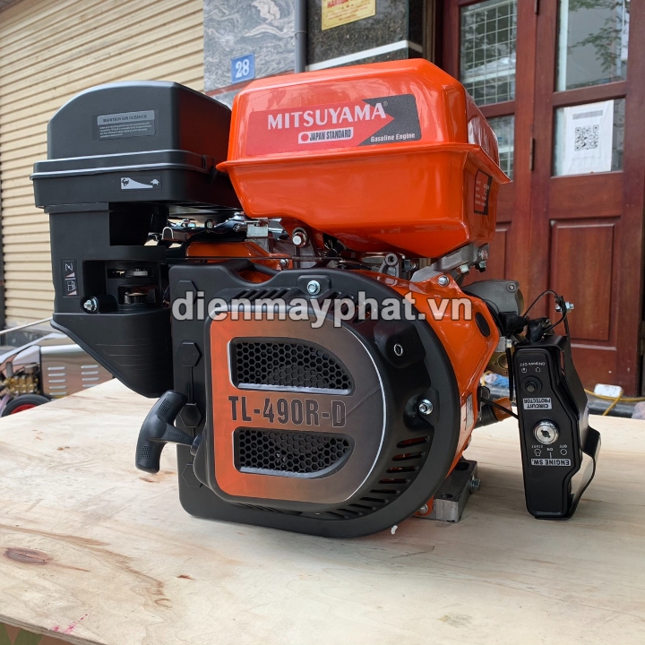 Máy nổ chạy xăng MITSUYAMA 20Hp TL-490R-D có đề